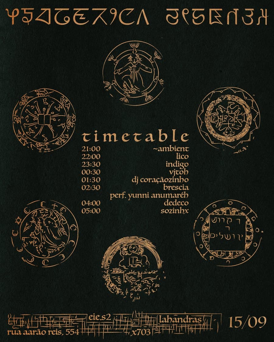 Kenosis — timetable